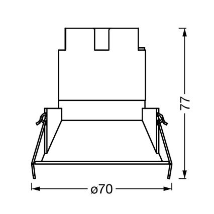 Osram - LED oprawa wpuszczana SPOT TWIST LED/5W/230V 3000K śr. 7 cm biały/czarny