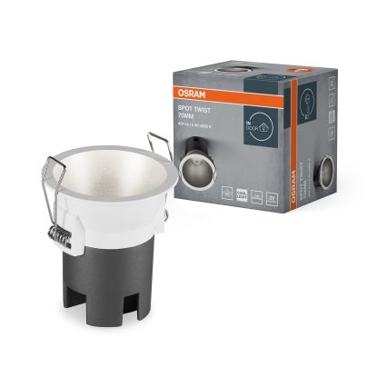 Osram - Oprawa wpuszczana LED SPOT TWIST LED/5W/230V 4000K śr. 7 cm biała/srebrna