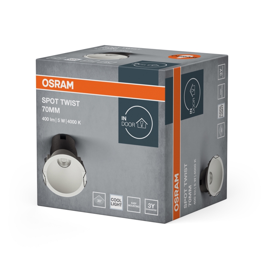 Osram - LED oprawa wpuszczana sufitowa SPOT TWIST LED/5W/230V 4000K śr. 7 cm biała