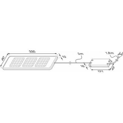 Osram - LED Oświetlenie blatu kuchennego DOMINO 3xLED/4W/230V