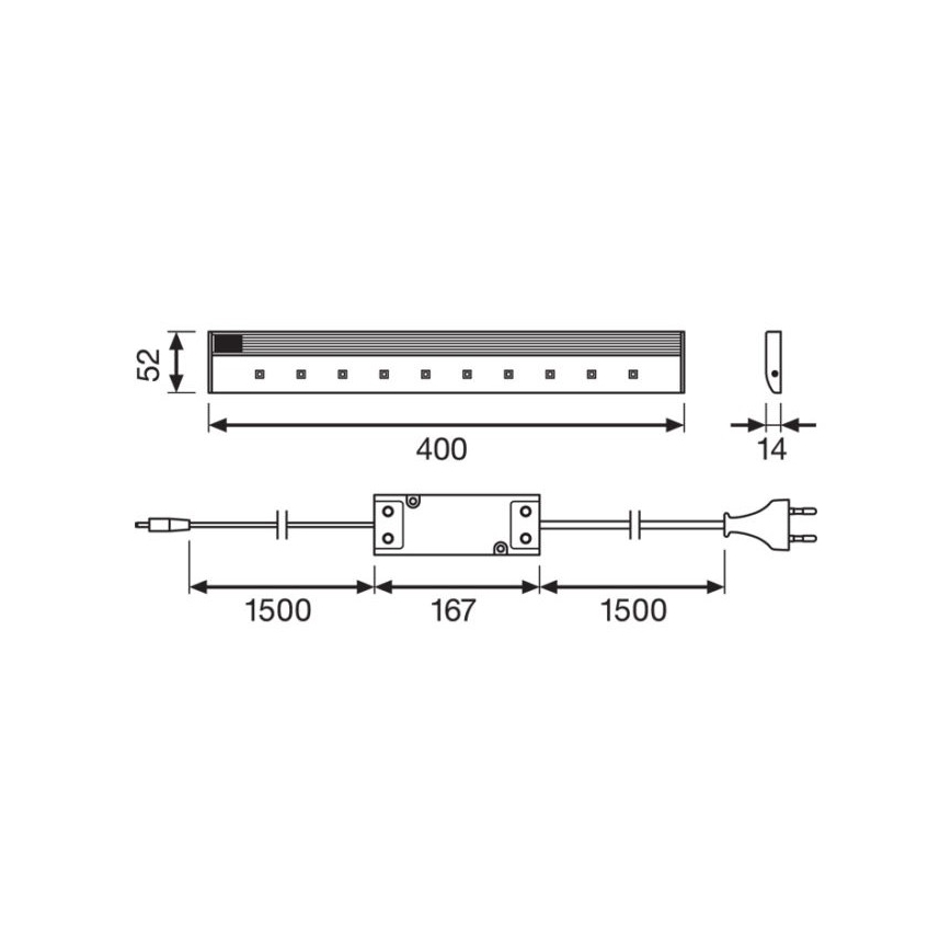 Osram - LED Oświetlenie blatu kuchennego z senzorem SLIMSHAPE LED/13W/230V