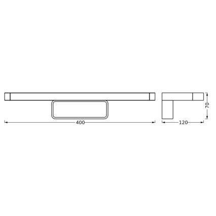 Osram - Oświetlenie LED do lustra DISC BAR LED/7W/230V 3000/4000K 40 cm IP44 chrom błyszczący