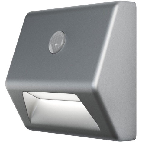 Osram - LED Oświetlenie schodów z czujnikiem NIGHTLUX LED/0,25W/3xAAA IP54 srebrna