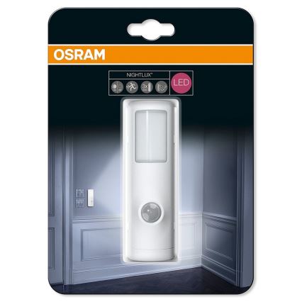 Osram - LED Oświetlenie schodowe z czujnikiem NIGHTLUX LED/0,35W/3xAAA IP54 białe