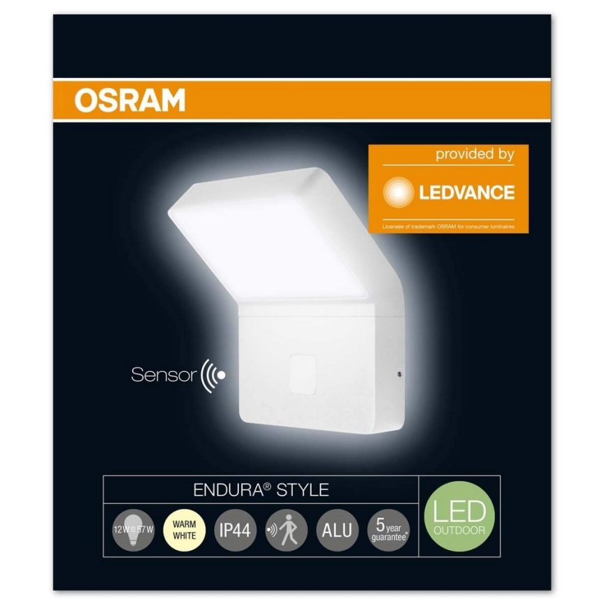 Osram - LED Oświetlenie zewnętrzne z czujnikiem ENDURA 1xLED/12W/230V IP44