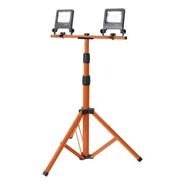 Osram - LED Reflektor z uchwytem TRIPOD 2xLED/20W/230V 4000K IP65 pomarańczowy/antracyt