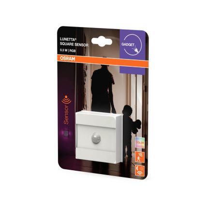 Osram - LED RGB Lampka orientacyjna do gniazdka z czujnikiem LUNETTA LED/0,3W/230V