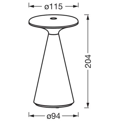 Osram - LED RGB ściemnialna dotykowa ładowalna lampa stołowa zewnętrzna SMART+ TWIST LED/1,35W/3,7V 1800 mAh IP44