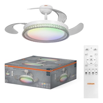 Osram - LED RGB ściemnialna lampa sufitowa z wentylatorem CIERZO LED/35W/230V 3000-6500K + pilot