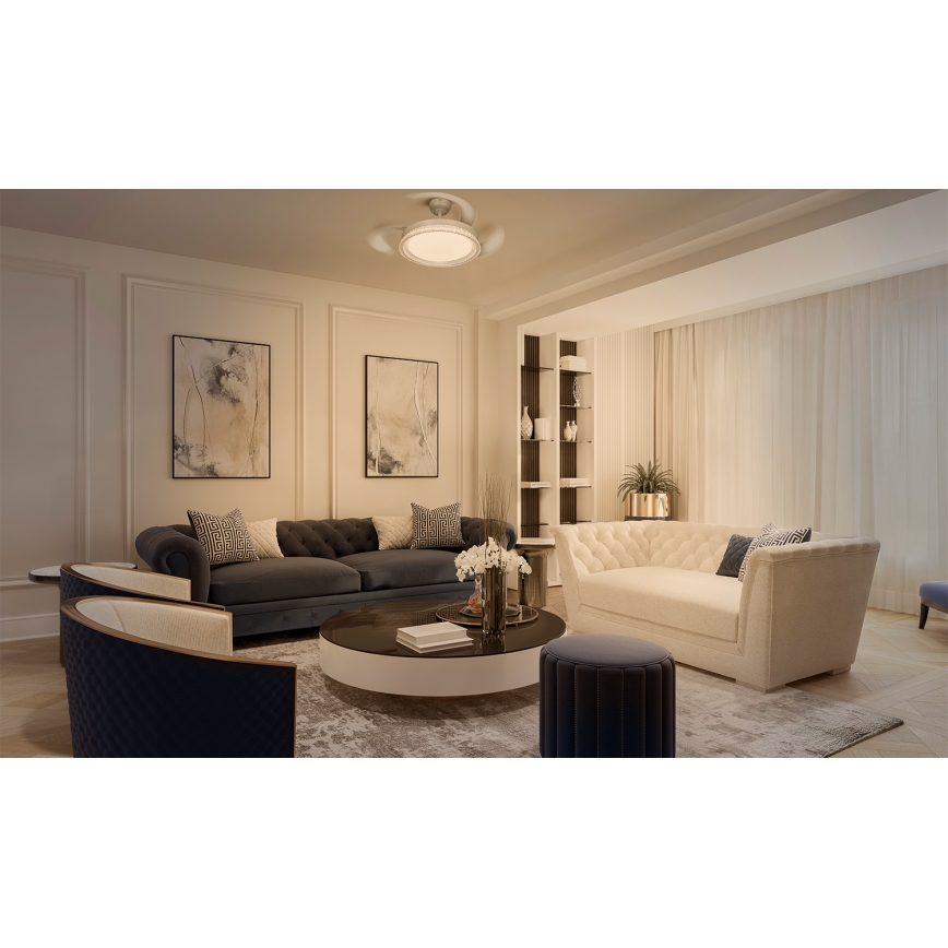 Osram - LED RGB ściemnialna lampa sufitowa z wentylatorem CIERZO LED/35W/230V 3000-6500K + pilot