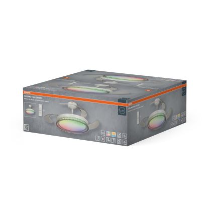 Osram - LED RGB ściemnialna lampa sufitowa z wentylatorem CIERZO LED/35W/230V 3000-6500K + pilot
