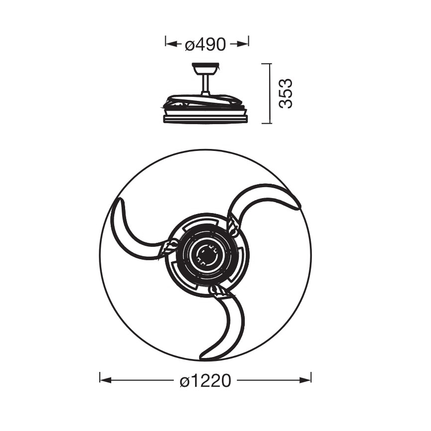 Osram - LED RGB ściemnialna lampa sufitowa z wentylatorem CIERZO LED/35W/230V 3000-6500K + pilot