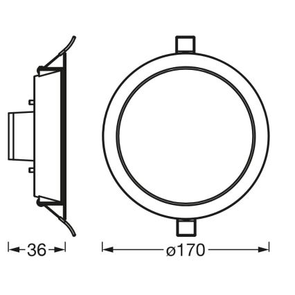Osram - LED RGB Ściemnialna oprawa wpuszczana SMART+ DOWNLIGHT LED/12W/230V 3000-6500K Wi-Fi