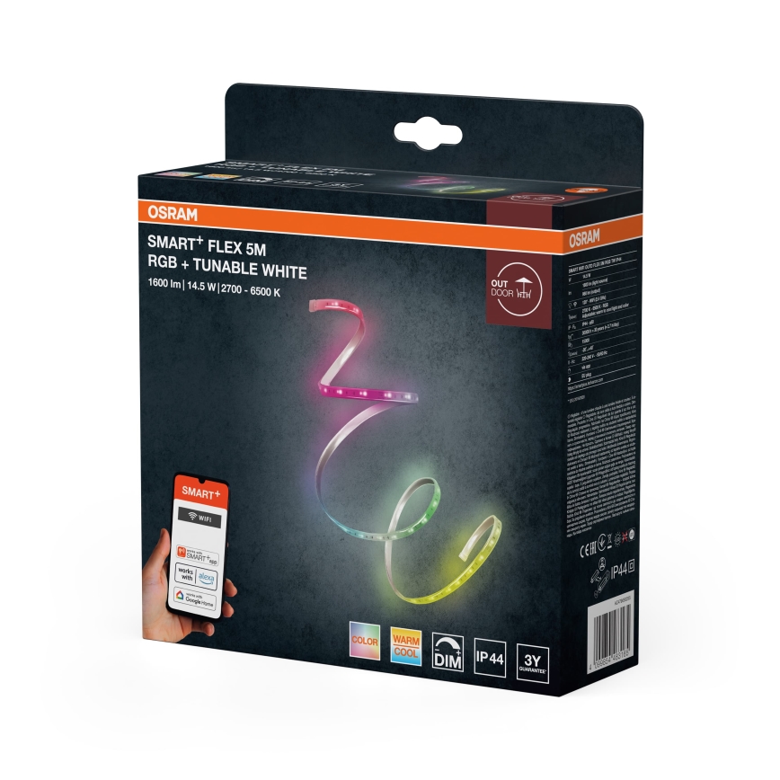 Osram - LED RGBW ściemnialna zewnętrzna taśma SMART+ FLEX 5m LED/14,5W/230V 2700-6500K IP44 Wi-Fi