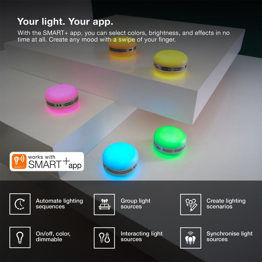 Osram - LED RGB ściemnialny głośnik SMART+ MACARON LED/1,75W/3,7V 450 mAh pomarańczowy