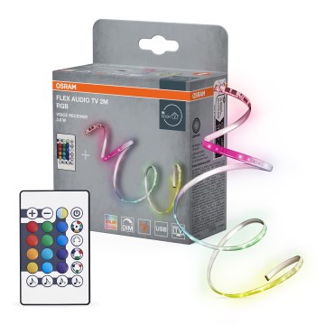Osram - LED RGB ściemnialny pasek do telewizora FLEX AUDIO 2m LED/3,6W/5V + pilot zdalnego sterowania