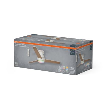 Osram - LED RGB ściemnialny wentylator sufitowy NORDES LED/18W/230V 3000-6500K + pilot zdalnego sterowania