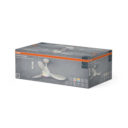 Osram - LED RGB ściemnialny wentylator sufitowy NORDES LED/18W/230V 3000-6500K + zdalne sterowanie