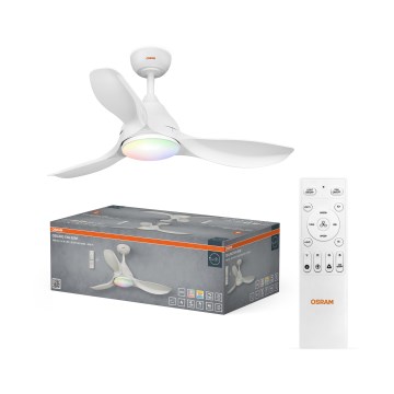 Osram - LED RGB ściemnialny wentylator sufitowy NORDES LED/18W/230V 3000-6500K + zdalne sterowanie