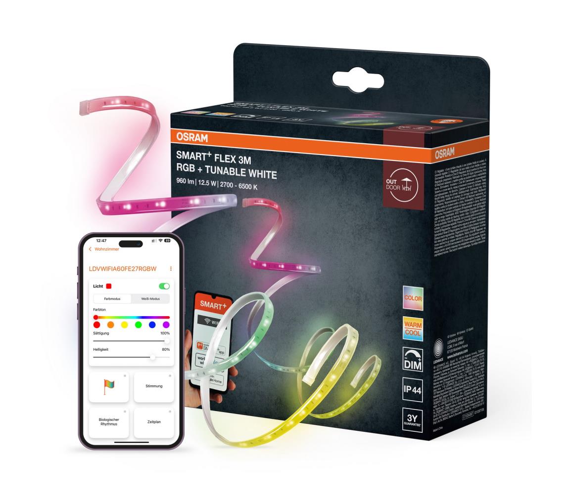 Osram -LED RGB+TW ściemnialna zewnętrzna taśma SMART+ FLEX 3m LED/12,5W/230V Wi-Fi