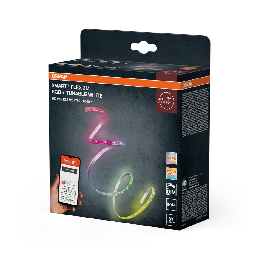 Osram - Taśma LED SMART+ FLEX 3m RGB+TW ściemnialna zewnętrzna LED/12,5W/230V 2700-6500K IP44 Wi-Fi