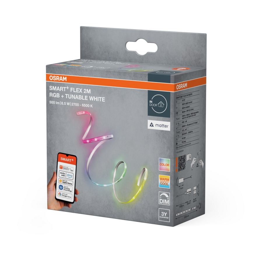 Osram - LED RGB+TW Ściemnialny pasek SMART+ FLEX 2m LED/8,5W/230V 2700-6500K Wi-Fi