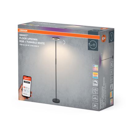 Osram - LED RGBW ściemnialna lampa stojąca SMART+ FLOOR LED/24W/230V 2700-5000K Wi-Fi