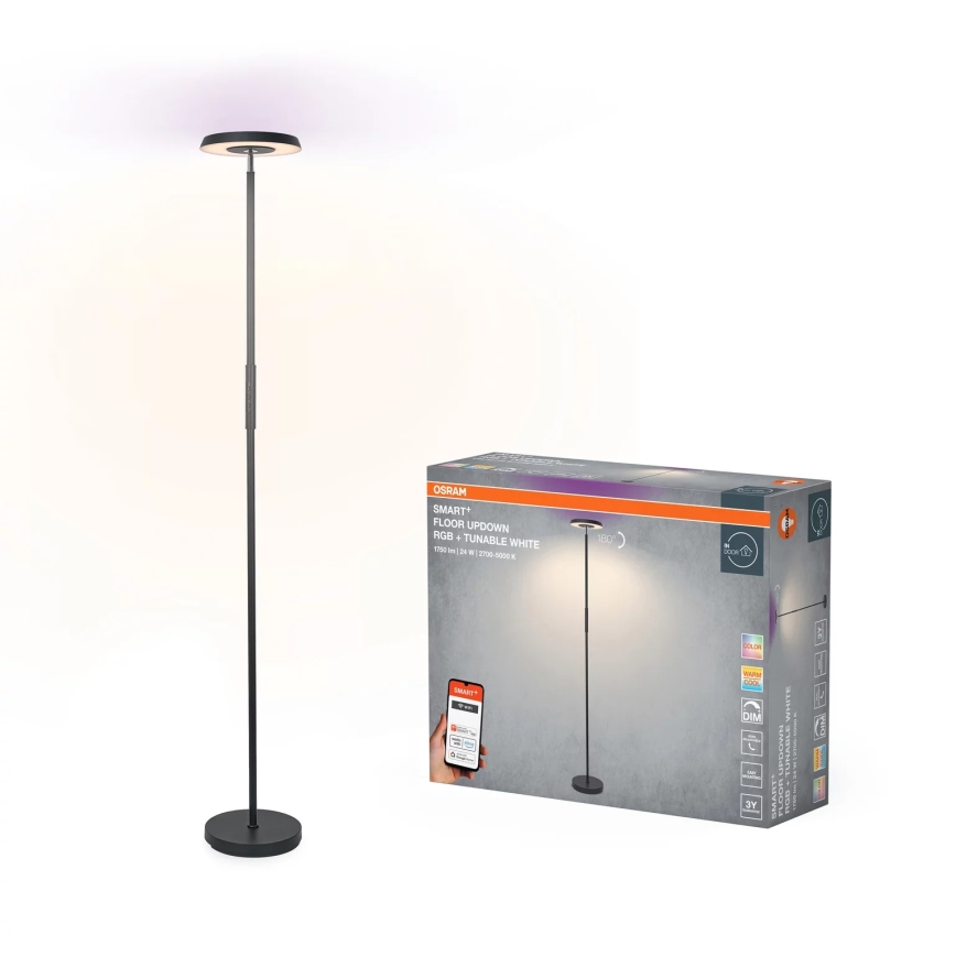 Osram - LED RGBW ściemnialna lampa stojąca SMART+ FLOOR LED/24W/230V 2700-5000K Wi-Fi