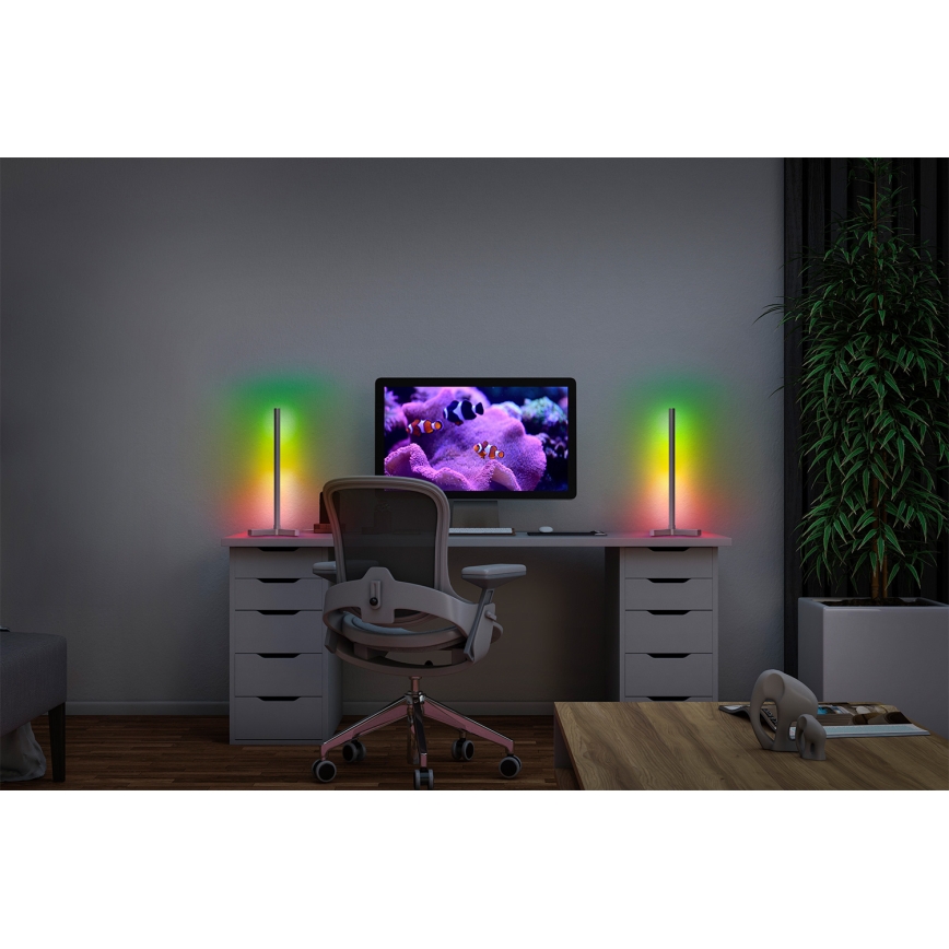 Osram - LED RGBW ściemnialna lampka stołowa SMART+ MAGIC LED/7,5W/230V 2700-6500K srebrna Wi-Fi + pilot zdalnego sterowania