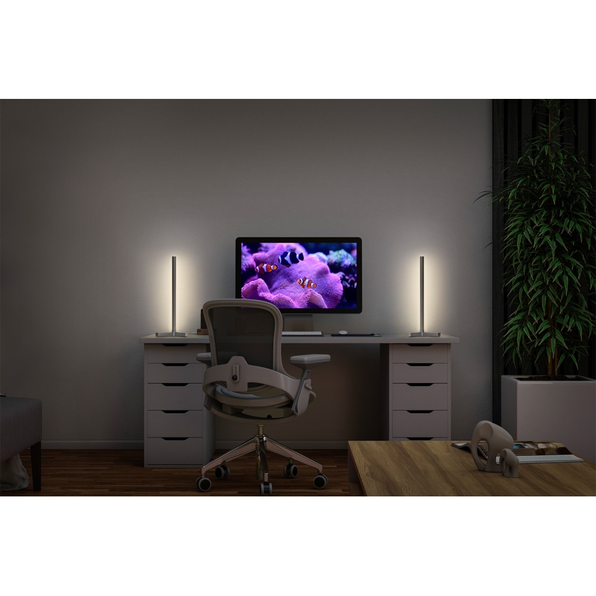 Osram - LED RGBW ściemnialna lampka stołowa SMART+ MAGIC LED/7,5W/230V 2700-6500K srebrna Wi-Fi + pilot zdalnego sterowania
