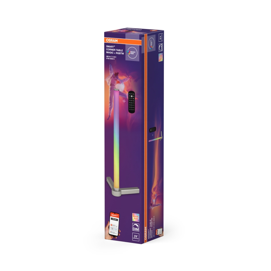 Osram - LED RGBW ściemnialna lampka stołowa SMART+ MAGIC LED/7,5W/230V 2700-6500K srebrna Wi-Fi + pilot zdalnego sterowania