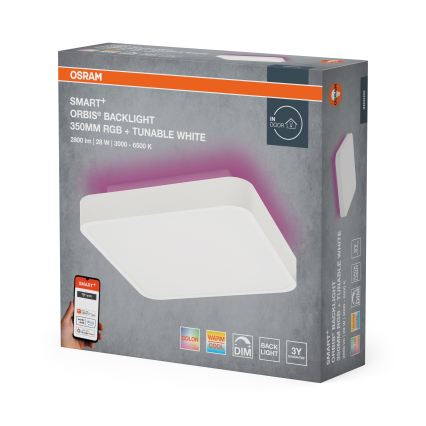 Osram - ściemnialna lampa sufitowa LED RGBW SMART+ ORBIS LED/28W/230V 35x35 cm 2700-6500K Wi-Fi