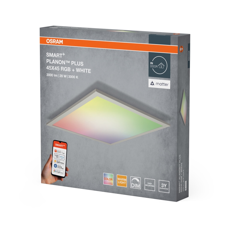 Osram - LED RGBW ściemnialne oświetlenie sufitowe SMART+ PLANON LED/28W/230V 45x45 cm Wi-Fi