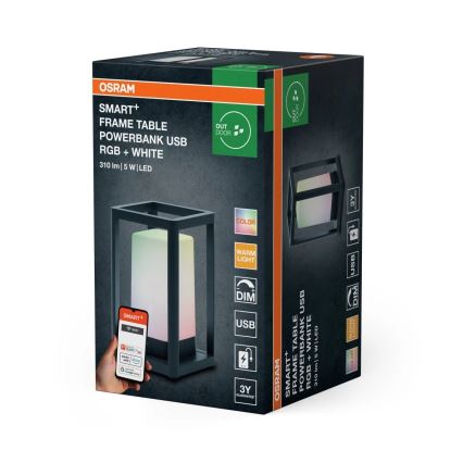 Osram - LED RGBW Ściemnialna lampa stołowa SMART+ LED/5W/5V 3000K IP44 Wi-Fi