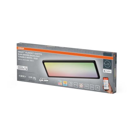 Osram - LED RGBW Ściemnialne oświetlenie sufitowe SMART+ PLANON LED/30W/230V 2800-6500K 58x20 cm Wi-Fi IP54 czarne