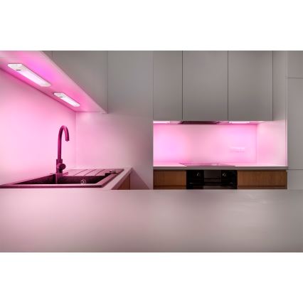Osram - LED RGBW ściemnialna listwa podszafkowa z czujnikiem ruchu LINEAR EDGE LED/4W/230V 30 cm biała + pilot zdalnego sterowania