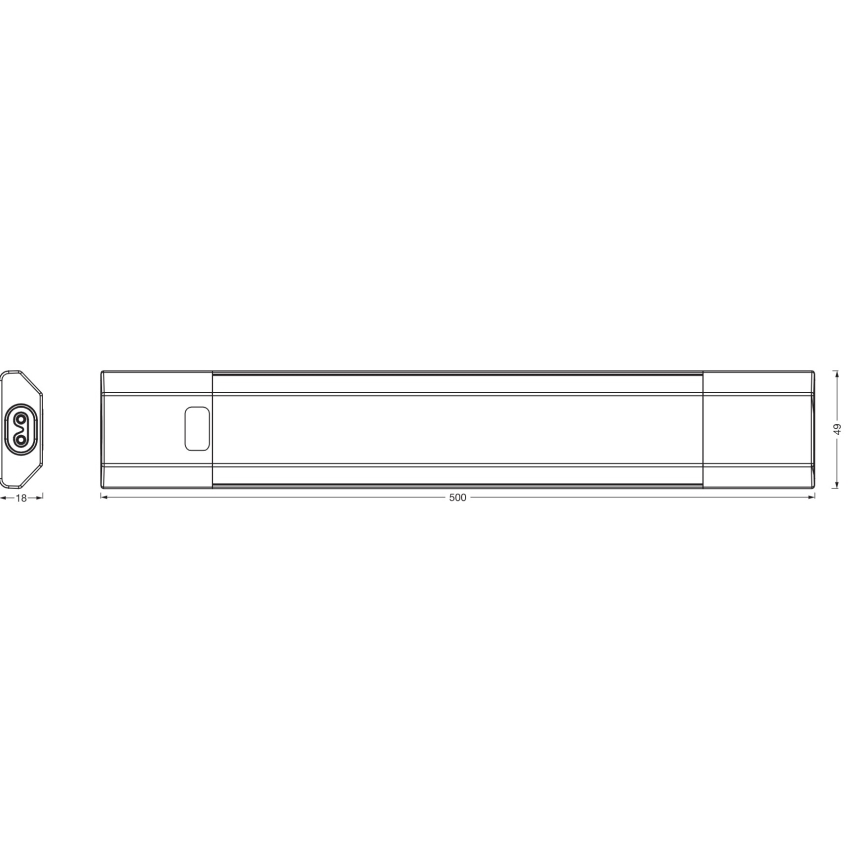 Osram - LED RGBW ściemnialna oprawa podszafkowa z czujnikiem ruchu LINEAR EDGE LED/8W/230V 50 cm czarna + pilot zdalnego sterowania