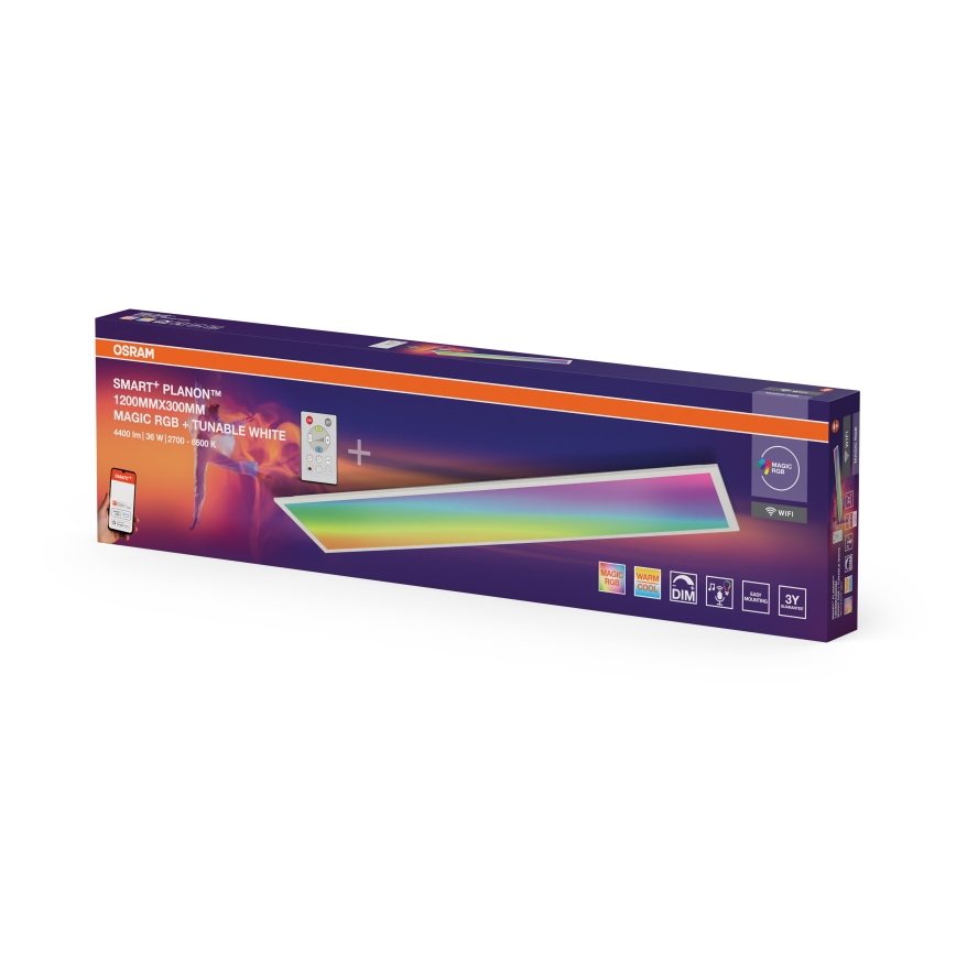 Osram - LED RGBW Ściemnialna oprawa sufitowa SMART+ MAGIC LED/36W/230V 2700-6500K Wi-Fi + pilot zdalnego sterowania