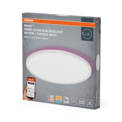 Osram - LED RGBW ściemnialna oprawa sufitowa SMART+ ORBIS LED/25W/230V Ø 40 cm 2700-6500K Wi-Fi