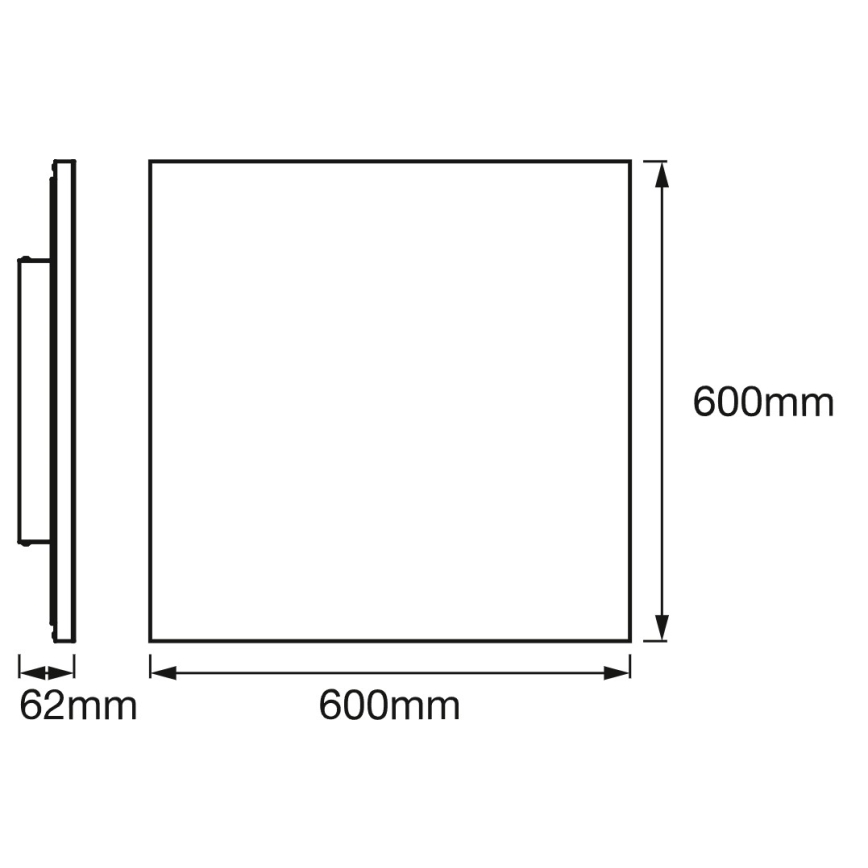 Osram - LED RGBW Ściemnialna oprawa sufitowa SMART+ PLANON LED/40W/230V 60x60 cm 3000-6500K Wi-Fi