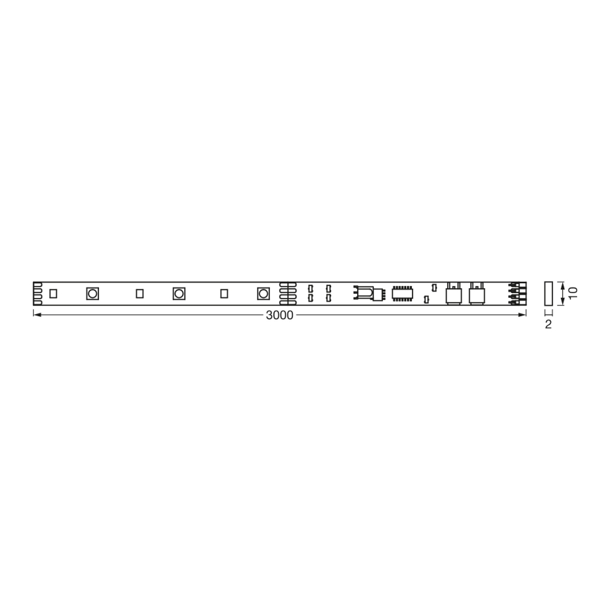 Osram - LED RGBW ściemnialna taśma FLEX 3m LED/10W/230V + zdalne sterowanie
