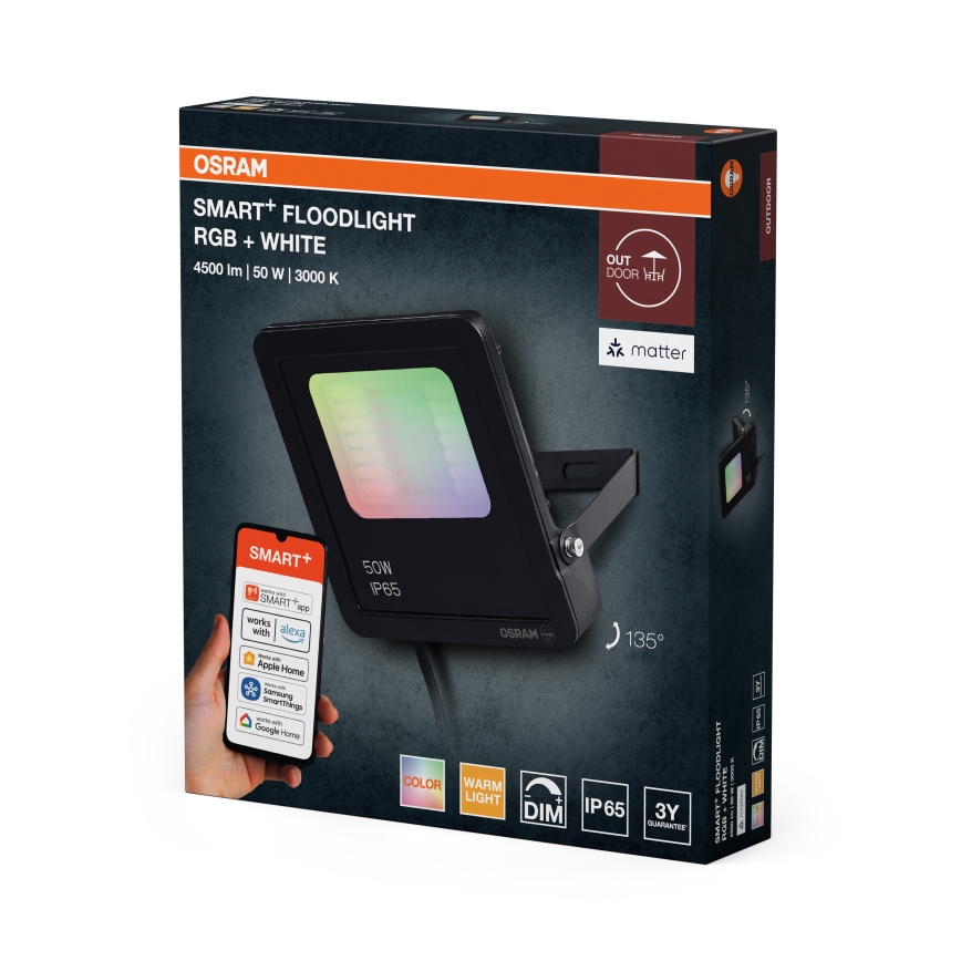 Osram - LED RGBW ściemnialny reflektor SMART+ FLOODLIGHT LED/50W/230V IP65 Wi-Fi