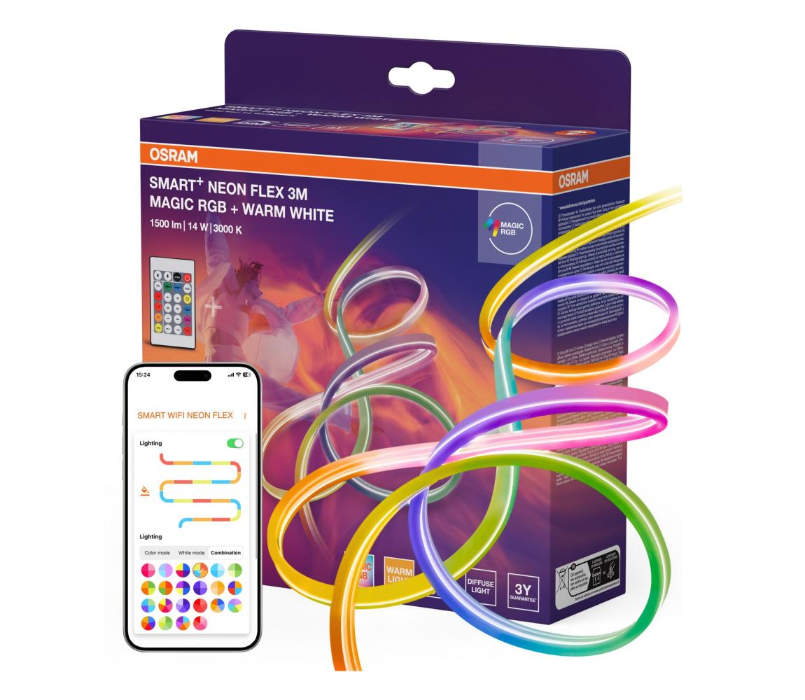 Osram - LED RGBW ściemnialny zewnętrzny pasek SMART+ MAGIC 3m LED/14W/230V Wi-Fi + pilot