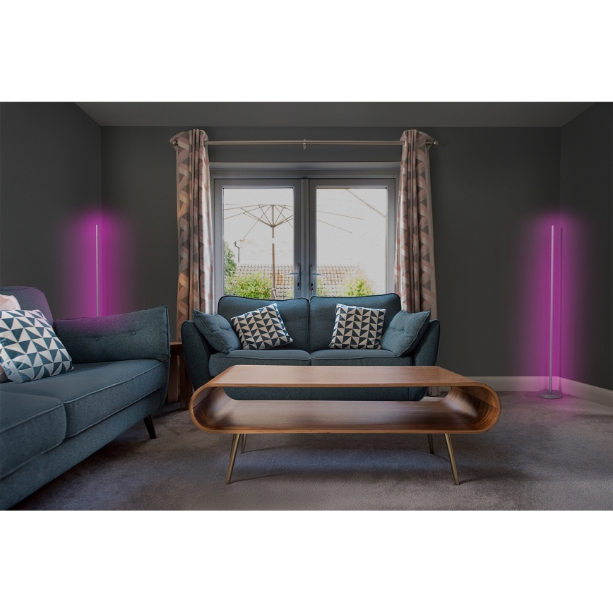 Osram - LED RGBW ściemnialna lampa stojąca SMART+ MAGIC LED/11,5W/230V 2700-6500K srebrna Wi-Fi + pilot zdalnego sterowania