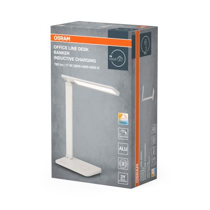 Osram - ściemnialna lampa biurkowa LED OFFICE LINE LED/17W/230V 3000/4000/6500K biała