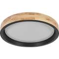 Osram - LED ściemnialna lampa sufitowa MARIANO LED/24W/230V śr. 41 cm dąb/czarny