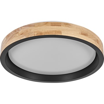 Osram - LED ściemnialna lampa sufitowa MARIANO LED/24W/230V śr. 41 cm dąb/czarny