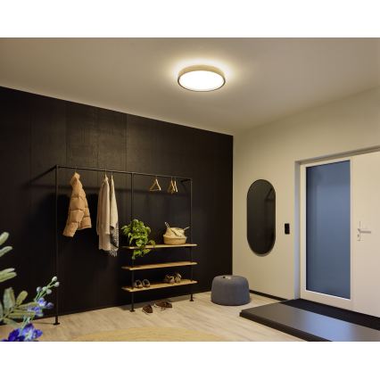 Osram - LED ściemnialna lampa sufitowa MARIANO LED/24W/230V śr. 41 cm dąb/czarny