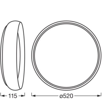 Osram - ściemnialna oprawa sufitowa LED ORBIS LIVIA LED/36W/230V Ø 52 cm biały/brązowy