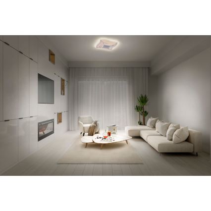 Osram - Ściemnialna oprawa sufitowa LED ORBIS WAVES LED/43W/230V 2600-6000K 48x48 cm biała + z pilotem